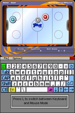 Flashplayer DS Mockup - Airhockey